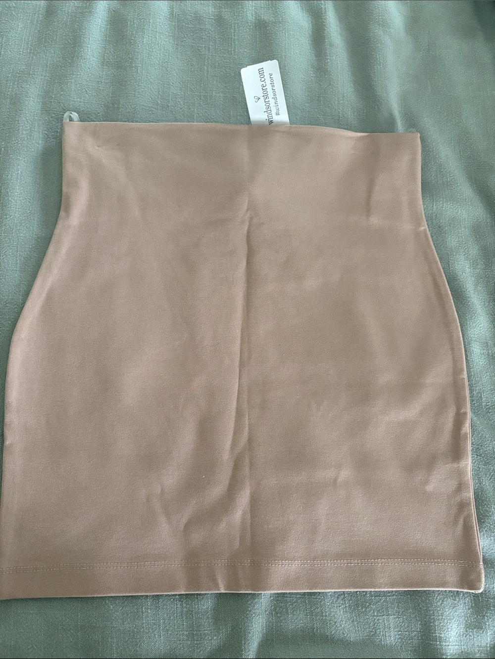 Windsor Blush High-Waist Pencil Mini Skirt